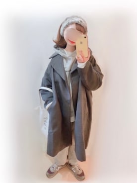 「ヘアバンド」｜「アイテム（その他アウター）」を使った、まる☺︎さん（レディース・157cm）の冬コーディネート