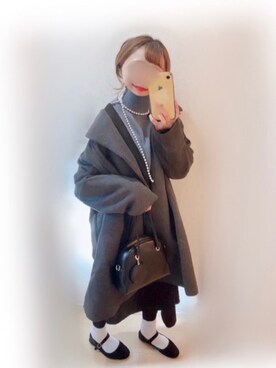 「sakishimatokyo（サキシマトーキョー）のアイテム（ニット/セーター）」を使った、まる☺︎さん（レディース・157cm）の冬コーディネート