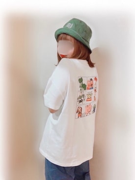 「FIG&VIPER（フィグアンドバイパー）のアイテム（トップス）」を使った、まる☺︎さん（レディース・157cm）の夏コーディネート