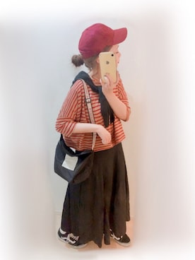 「sakishimatokyo」｜「アイテム（帽子）」を使った、まる☺︎さん（レディース・157cm）の秋コーディネート