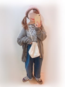 「pairpair」｜「アイテム（帽子）」を使った、まる☺︎さん（レディース・157cm）の秋コーディネート