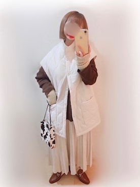 まる☺︎さん（レディース・157cm）の冬コーディネート