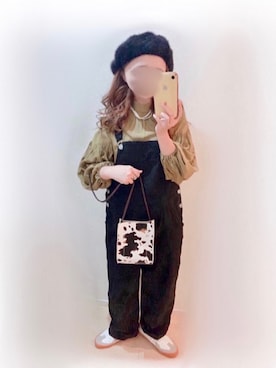 「sakishimatokyo」｜「アイテム（サロペット/オーバーオール）」を使った、まる☺︎さん（レディース・157cm）の秋コーディネート