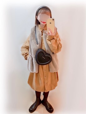 「Ifuru（イフル）のアイテム」を使った、まる☺︎さん（レディース・157cm）の冬コーディネート