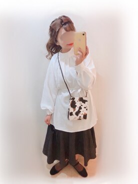 「AmbreNeige」｜「アイテム（ワンピース/ドレス）」を使った、まる☺︎さん（レディース・157cm）の秋コーディネート