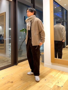 「チェック柄に恋してる」｜akiさん（メンズ・177cm）の冬コーディネート