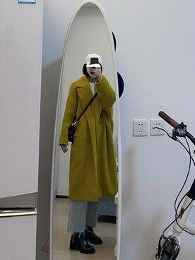 「SEVENDAYS=SUNDAY（セブンデイズサンデイ）のアイテム（チェスターコート）」を使った、bffsさん（レディース・157cm）の秋コーディネート