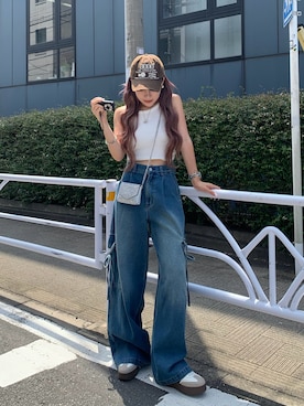 「H&M（エイチ・アンド・エム）のアイテム」を使った、mayu さん（レディース・153cm）の春コーディネート