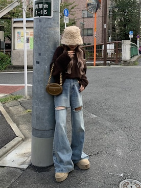 「アイテム（ブーツ）」を使った、mayu さん（レディース・153cm・20代）の秋コーディネート