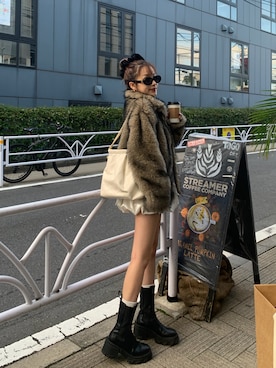 「アイテム（ブルゾン）」を使った、mayu さん（レディース・153cm・20代）の秋コーディネート