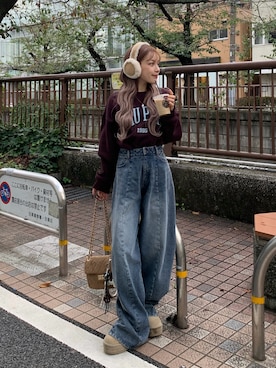 「アイテム（トップス）」を使った、mayu さん（レディース・153cm・20代）の秋コーディネート