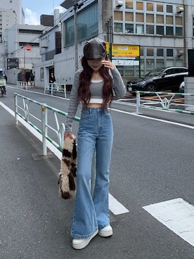 「GRL（グレイル）のアイテム（パンツ）」を使った、mayu さん（レディース・153cm）の秋コーディネート