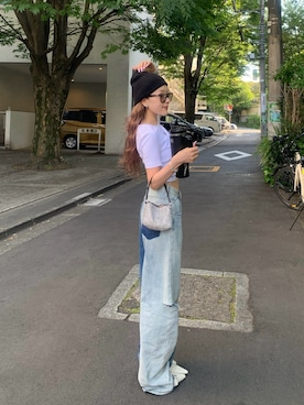 「wee9s（ウィークス）のアイテム」を使った、mayu さん（レディース・153cm）の夏コーディネート