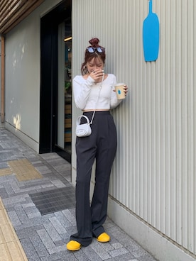 「アイテム（メガネ）」を使った、mayu さん（レディース・153cm）の秋コーディネート