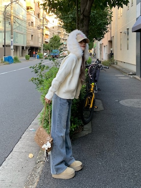 「UGG（アグ）のアイテム（ブーツ）」を使った、mayu さん（レディース・153cm）の秋コーディネート