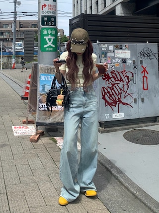 「Onitsuka Tiger(オニツカタイガー)のMEXICO 66 SD / メキシコ 66 エスディー(スニーカー)」を使った、mayu さん(レディース・153cm)の夏コーディネート