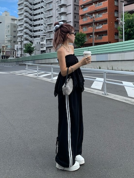 「アイテム（スウェットパンツ）」を使った、mayu さん（レディース・153cm・20代）の夏コーディネート