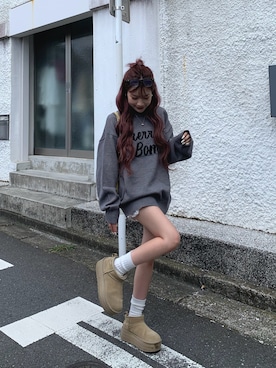 「UGG（アグ）のアイテム（シューズ）」を使った、mayu さん（レディース・153cm）の秋コーディネート