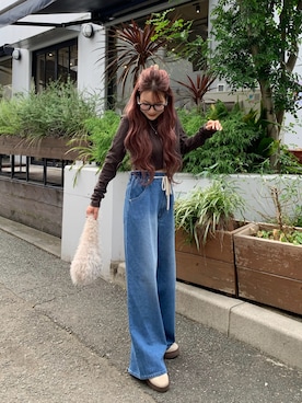 「GRL（グレイル）のアイテム（パンツ）」を使った、mayu さん（レディース・153cm）の秋コーディネート