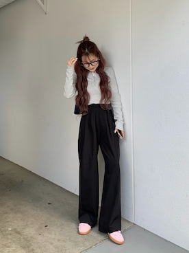 「GRL（グレイル）のアイテム（パンツ）」を使った、mayu さん（レディース・153cm）の秋コーディネート