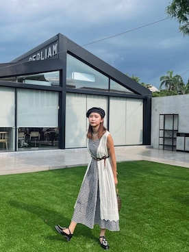 「LouisVuitton」｜「アイテム（ジャンパースカート）」を使った、Abby🇹🇼さん（レディース・163cm）の夏コーディネート