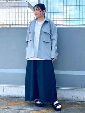 「JUNRED（ジュンレッド）のアイテム（ブルゾン）」を使った、tomoさん（レディース・152cm）の秋コーディネート