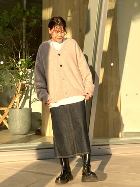 「JUNRED（ジュンレッド）のアイテム（アクセサリー）」を使った、tomoさん（レディース・152cm）の冬コーディネート