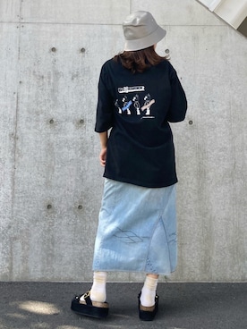 「JUNRED（ジュンレッド）のアイテム（帽子）」を使った、tomoさん（レディース・152cm）の夏コーディネート