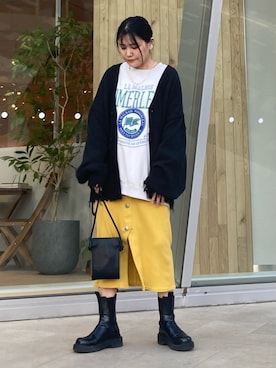 「JUNRED（ジュンレッド）のアイテム（スウェット）」を使った、tomoさん（レディース・152cm）の冬コーディネート