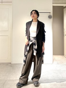 「アイテム（テーラードジャケット）」を使った、tomoさん（レディース・152cm・30代）の秋コーディネート