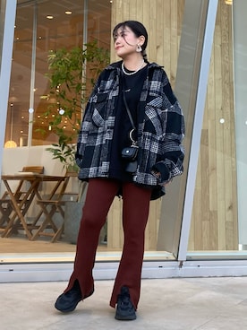 「JUNRED（ジュンレッド）のアイテム（アクセサリー）」を使った、tomoさん（レディース・152cm）の冬コーディネート
