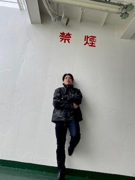 「古着好きな人と繋がりたい」｜「アイテム（ブルゾン）」を使った、T@さん（メンズ・160cm）の冬コーディネート
