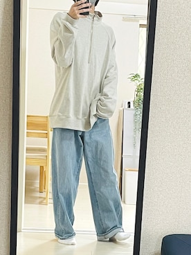 「AIVER（アイバー）のアイテム（スウェット）」を使った、sabaさん（メンズ・168cm）の秋コーディネート