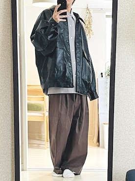 「Heather（ヘザー）のアイテム（ジャケット/アウター）」を使った、sabaさん（メンズ・168cm）の秋コーディネート