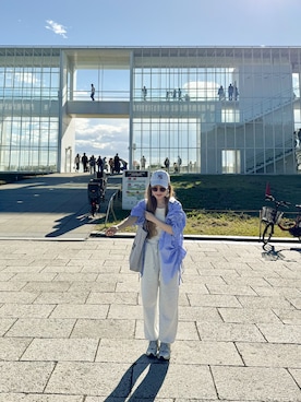 「アイテム（スウェットパンツ、ベージュ系）」を使った、kさん（レディース・151cm）の秋コーディネート