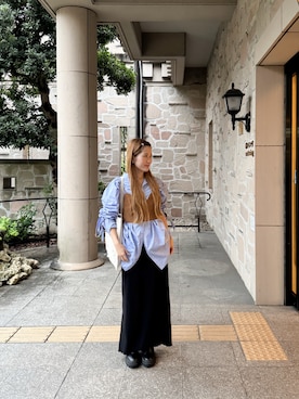 「アイテム（キャミソール）」を使った、kさん（レディース・151cm）の秋コーディネート