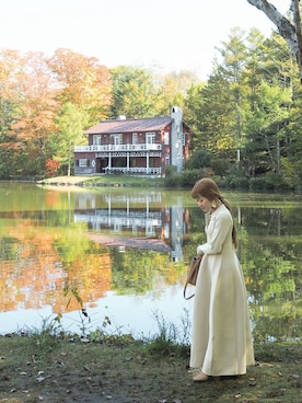 「アイテム（ワンピース/ドレス）」を使った、kさん（レディース・151cm）の秋コーディネート