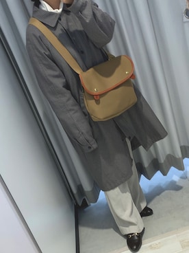 「アイテム（ステンカラーコート）」を使った、ririさん（レディース・151cm）の冬コーディネート