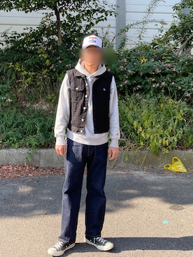 「Re:make（リメイク）のアイテム（デニムジャケット）」を使った、DAICHIさん（メンズ・170cm）の秋コーディネート