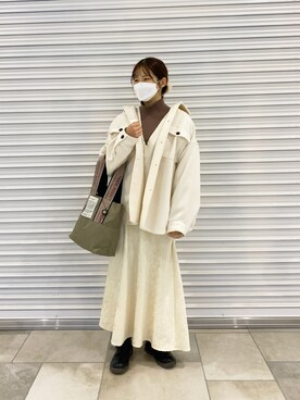 「シアタープロダクツ(THEATRE PRODUCTS)」｜「アイテム（スウェット）」を使った、みっこさん（レディース・162cm）の秋コーディネート