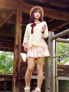 「夢展望（ユメテンボウ）のアイテム（シャツ/ブラウス）」を使った、Ramuneさん（レディース・167cm）の夏コーディネート