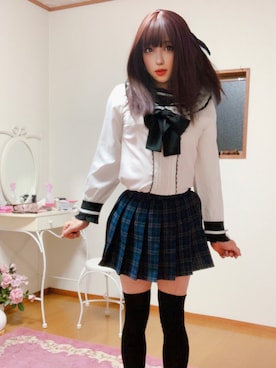 「夢展望（ユメテンボウ）のアイテム（シャツ/ブラウス）」を使った、Ramuneさん（レディース・167cm）の秋コーディネート
