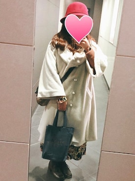 「あったかコート」｜ａ-ｃｈａｎ＊*さん（レディース・148cm）の冬コーディネート