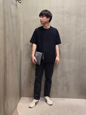 「アイテム（クラッチバッグ、グレー系）」を使った、駆さん（メンズ・168cm）の夏コーディネート
