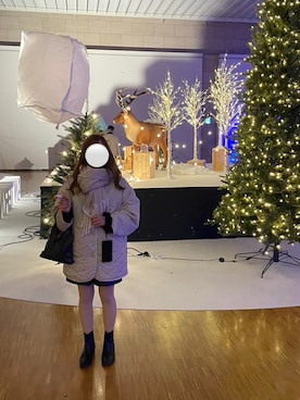 「DISCOAT（ディスコート）のアイテム（その他アウター）」を使った、𝐦𝐢𝐲𝐮さん（レディース・155cm）の冬コーディネート