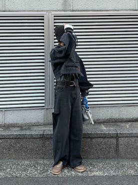 田原美波さん（レディース・158cm）の冬コーディネート