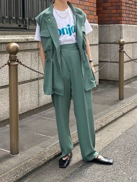 田原美波さん（レディース・158cm）の春コーディネート