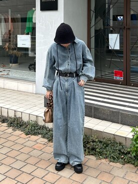 田原美波さん（レディース・158cm）の秋コーディネート