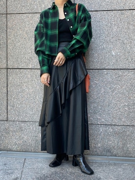 田原美波さん(レディース・158cm)の秋コーディネート