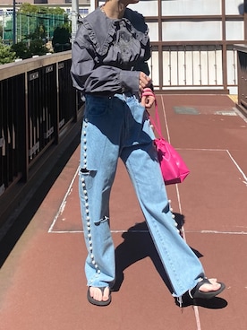 田原美波さん(レディース・158cm)の夏コーディネート